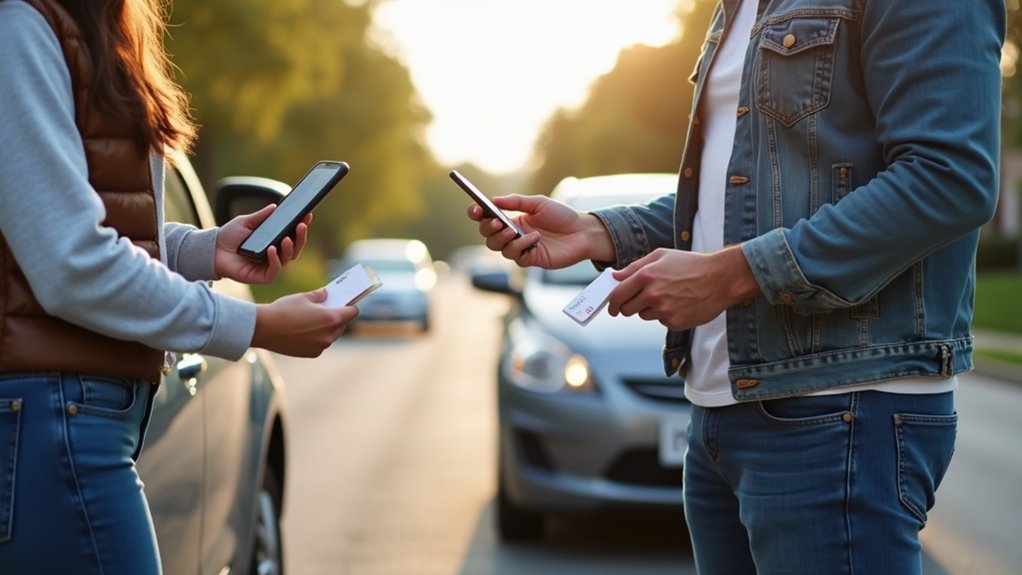 share identifying and vehicle details photos